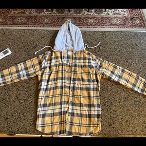 American eagle hooded flannel.